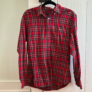 Vineyard vines boys dress shirts. The red is a medium and the pink is a large.